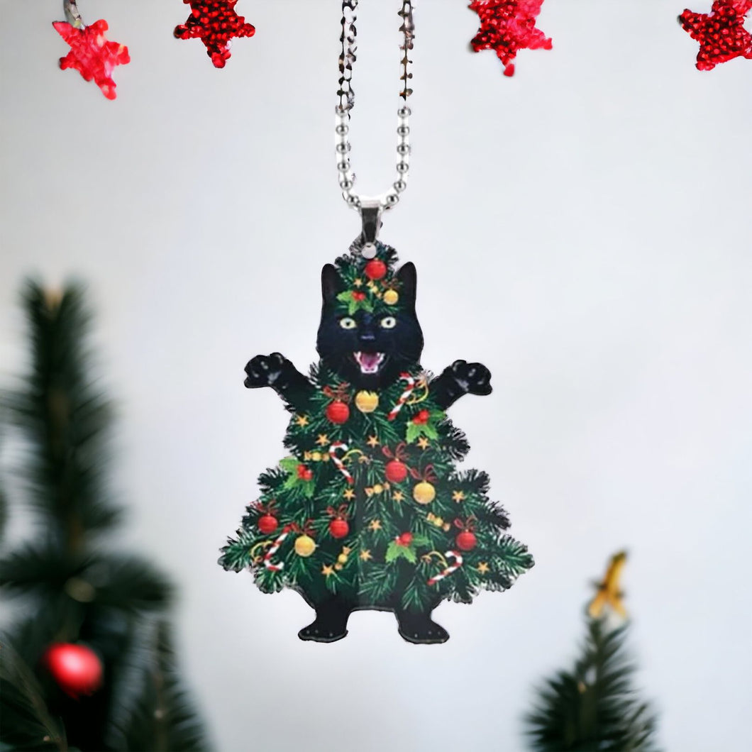 Scary Cat Christmas Tree Decoration