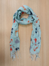 Load image into Gallery viewer, Cat Shawl - Mint Green
