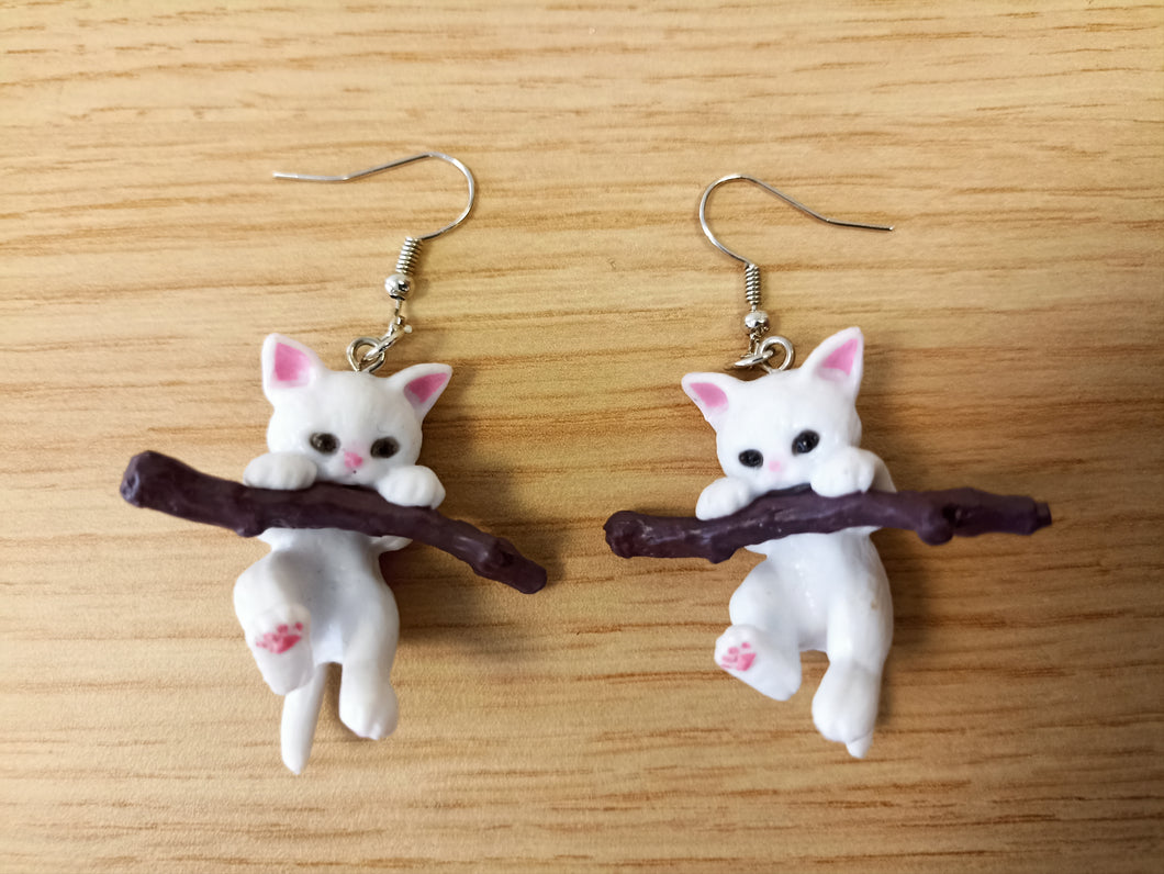 Cats with Sticks Earrings
