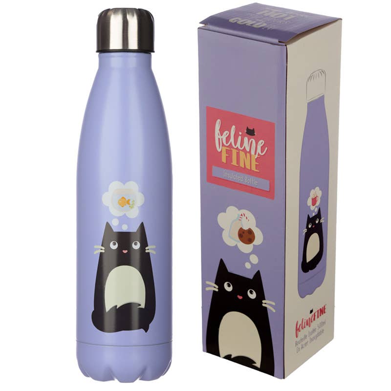 Feline Fine Cat Stainless Steel Thermal Bottle 500ml