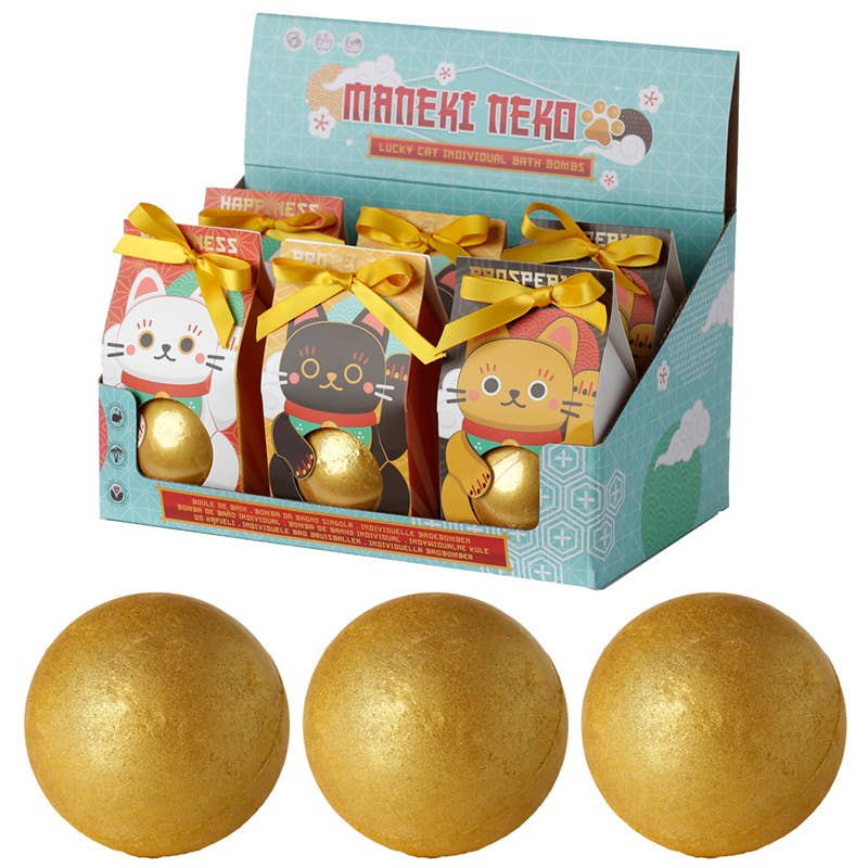 Maneki Neko Lucky Cat Bath Bomb in Gift Box